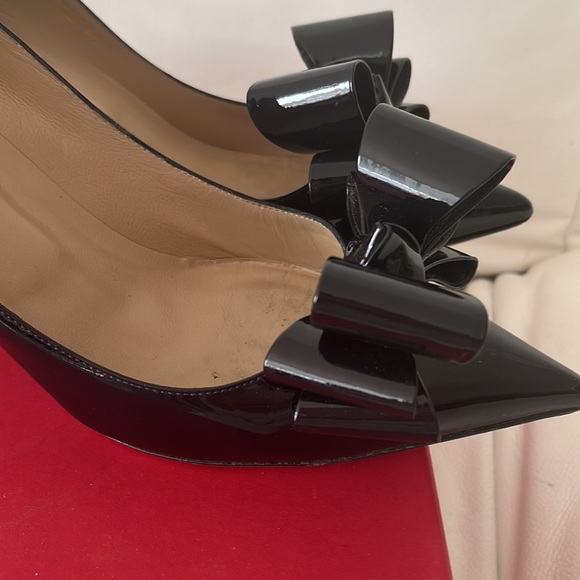 VALENTINO PATENT PUMPS - KITTY HEELS WITH BOW - 40 - Picture 3 of 16